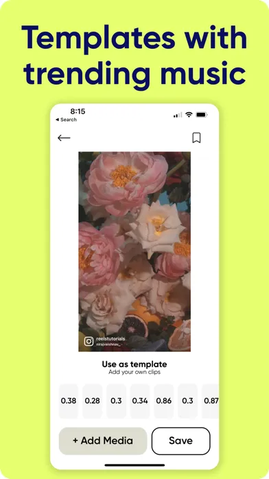 Recap: Reels Editor Templates Screenshots