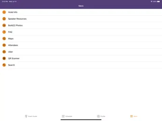 Mammoth Events iPad  Screenshots