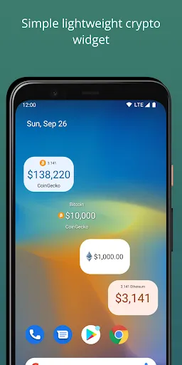Simple Crypto Widget Screenshots