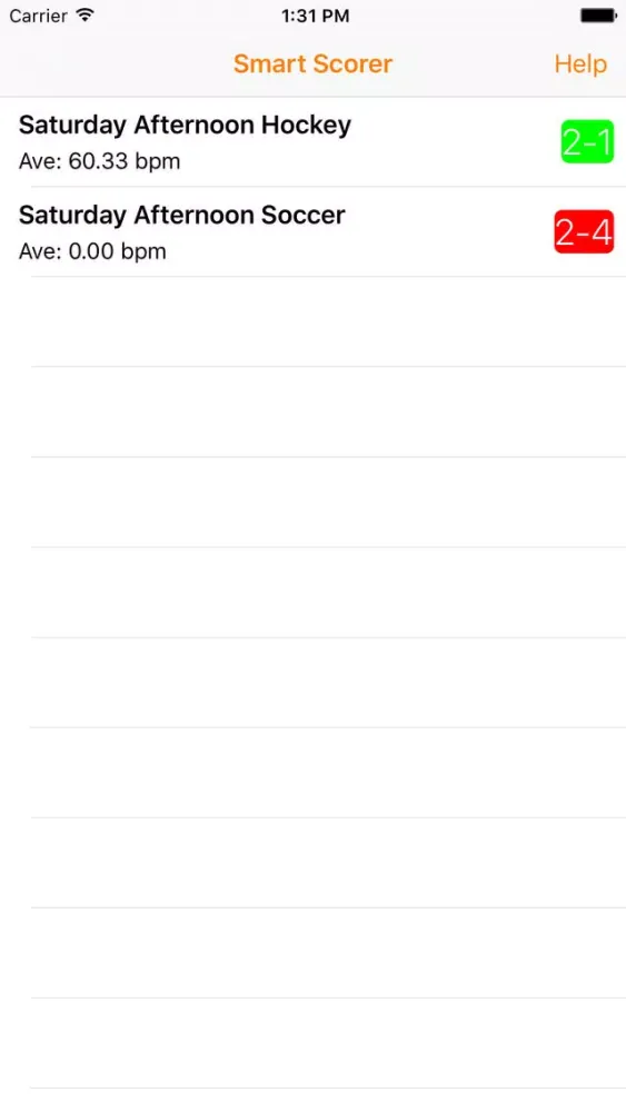 Smart Scorer - Scoring and Workouts on Apple Watch: Football, Soccer, Hockey سکرین شاٹس