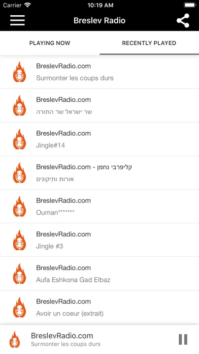 Capturas de pantalla de Breslev Radio