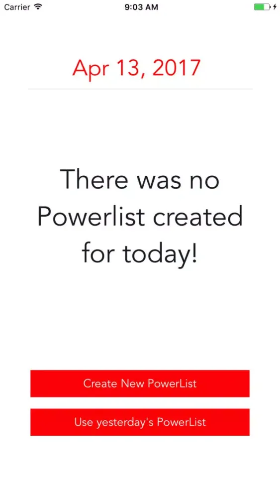 Tangkapan skrin The Powerlist