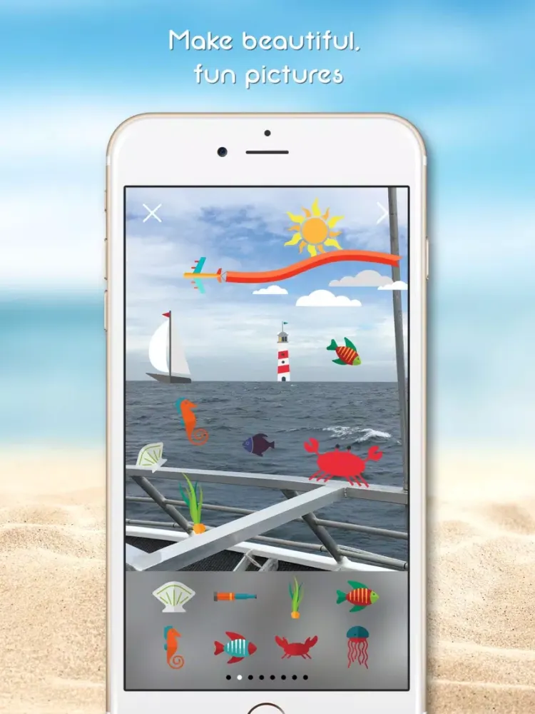 Beachify: Free Photo Decorator iPad  سکرین شاٹس
