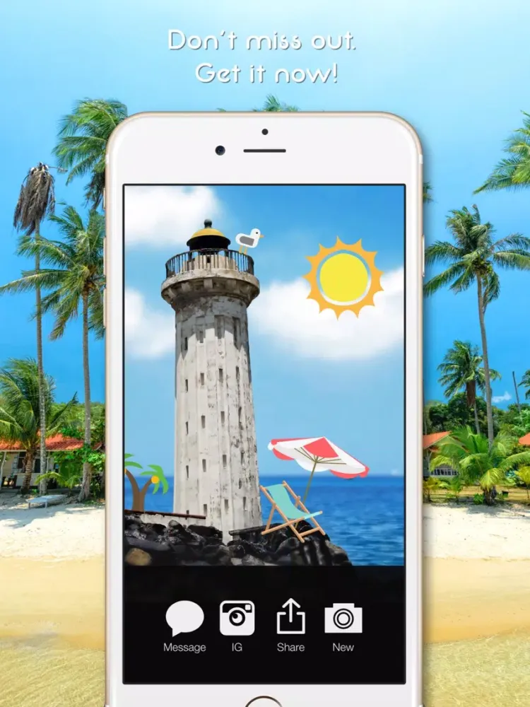 Beachify: Free Photo Decorator iPad  سکرین شاٹس