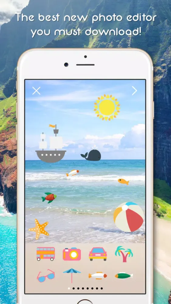 Beachify: Free Photo Decorator سکرین شاٹس