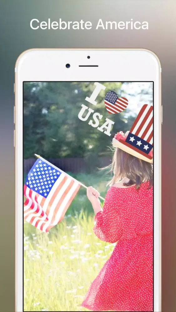 Your Photos —> July 4th Cards... with 76 Independence Day Stickers! Screenshots