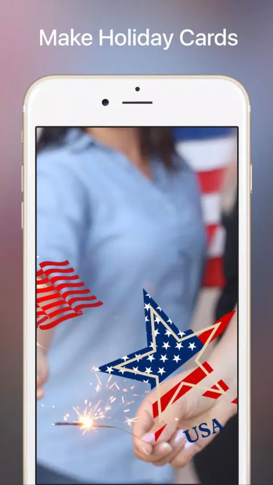 Your Photos —> July 4th Cards... with 76 Independence Day Stickers! Screenshots