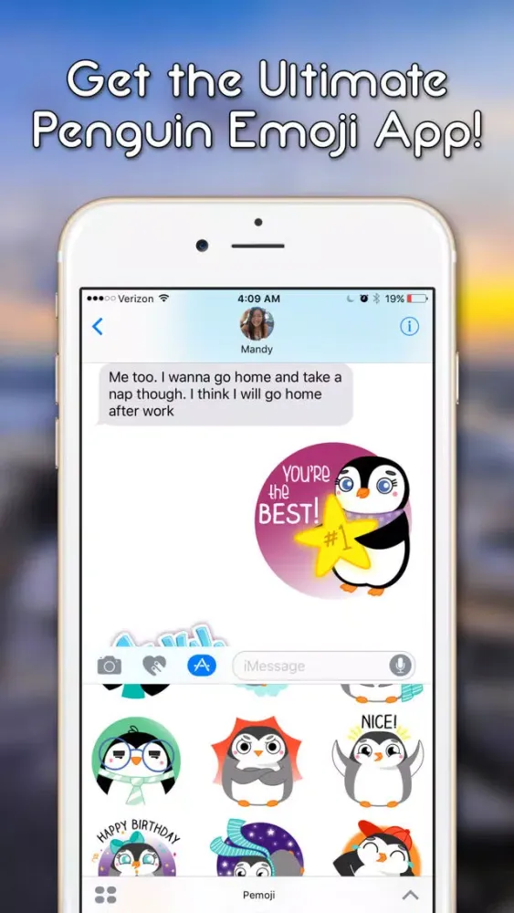 Pemoji - Penguin Emoji Stickers! سکرین شاٹس