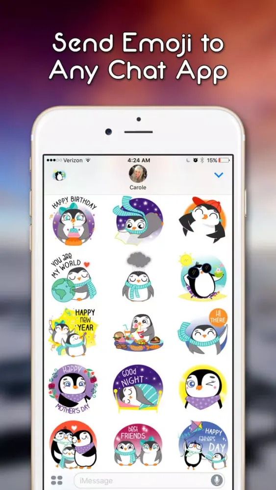 Pemoji - Penguin Emoji Stickers! سکرین شاٹس