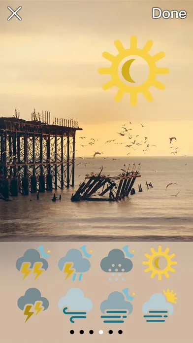Ảnh chụp màn hình của Iconic Weather Stickers
