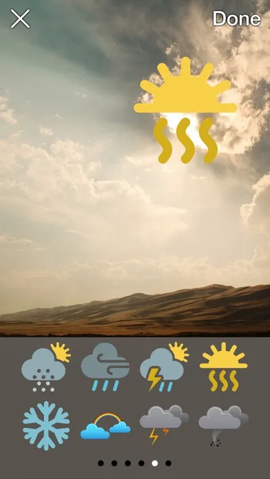 Ảnh chụp màn hình của Iconic Weather Stickers