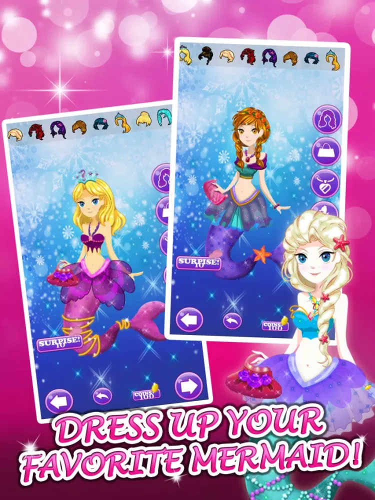 Ảnh chụp màn hình của Little Mermaid Princess Dress-Up Games For Girls iPad 