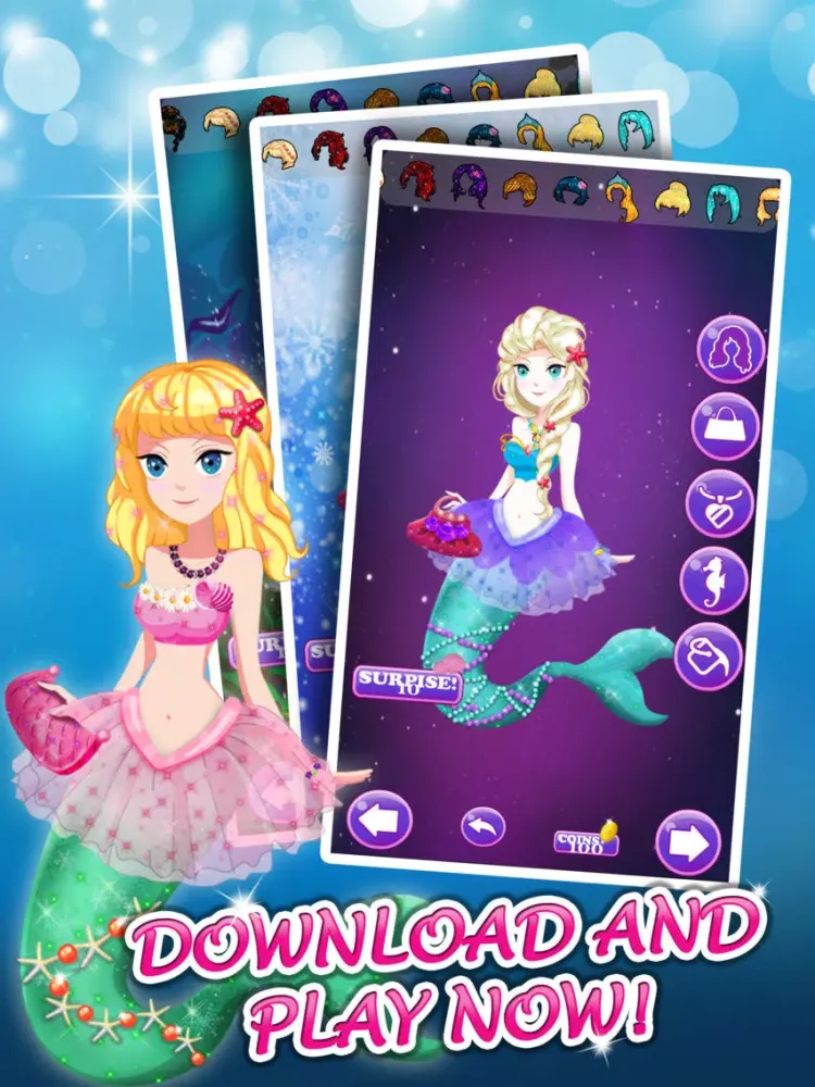 Ảnh chụp màn hình của Little Mermaid Princess Dress-Up Games For Girls iPad 