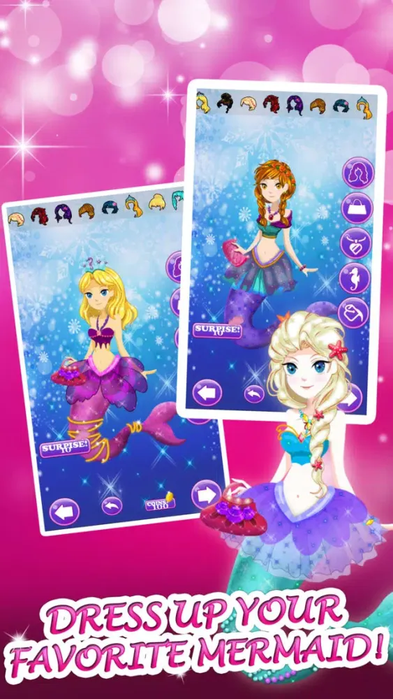 Ảnh chụp màn hình của Little Mermaid Princess Dress-Up Games For Girls