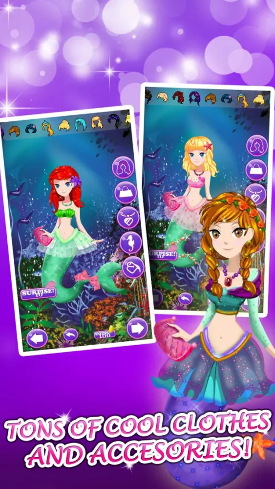 Ảnh chụp màn hình của Little Mermaid Princess Dress-Up Games For Girls