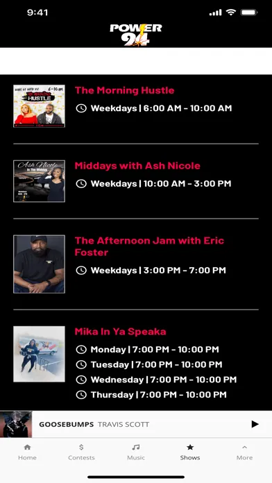 Screenshot di Power 94 WJTT FM