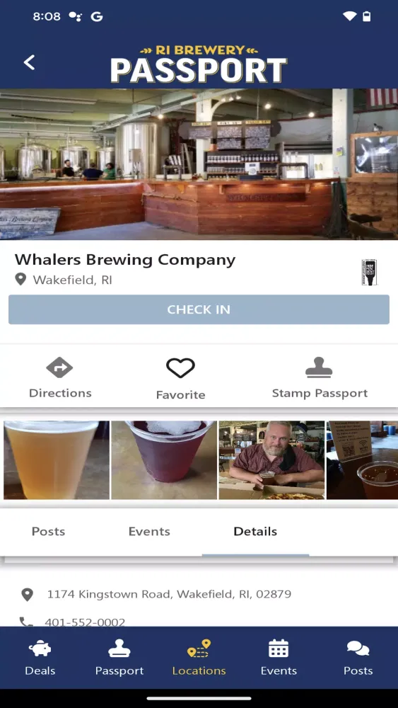 Rhode Island Brewery Passport Screenshots