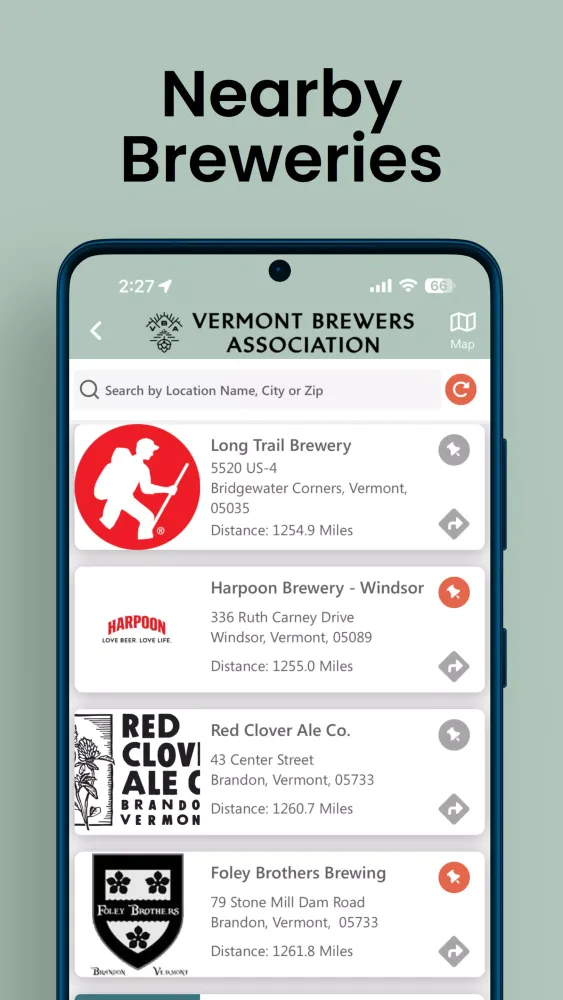 Vermont Brewery Challenge Screenshots