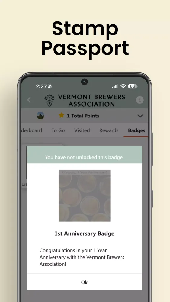 Vermont Brewery Challenge Screenshots