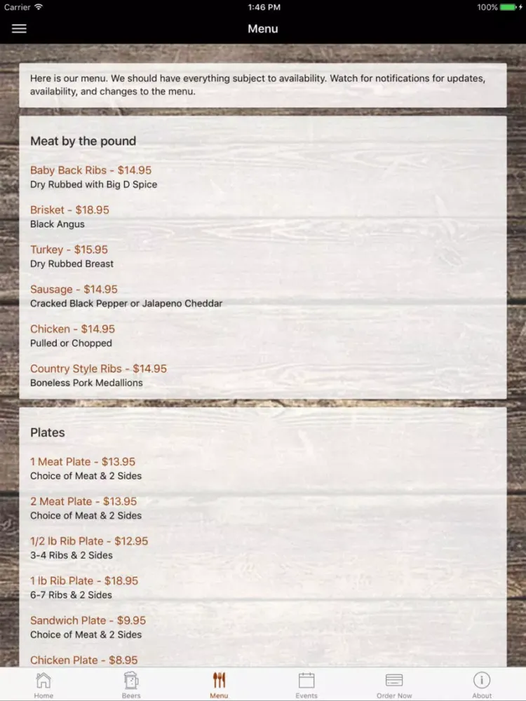 Big D BBQ Mansfield iPad  স্ক্রিনশট
