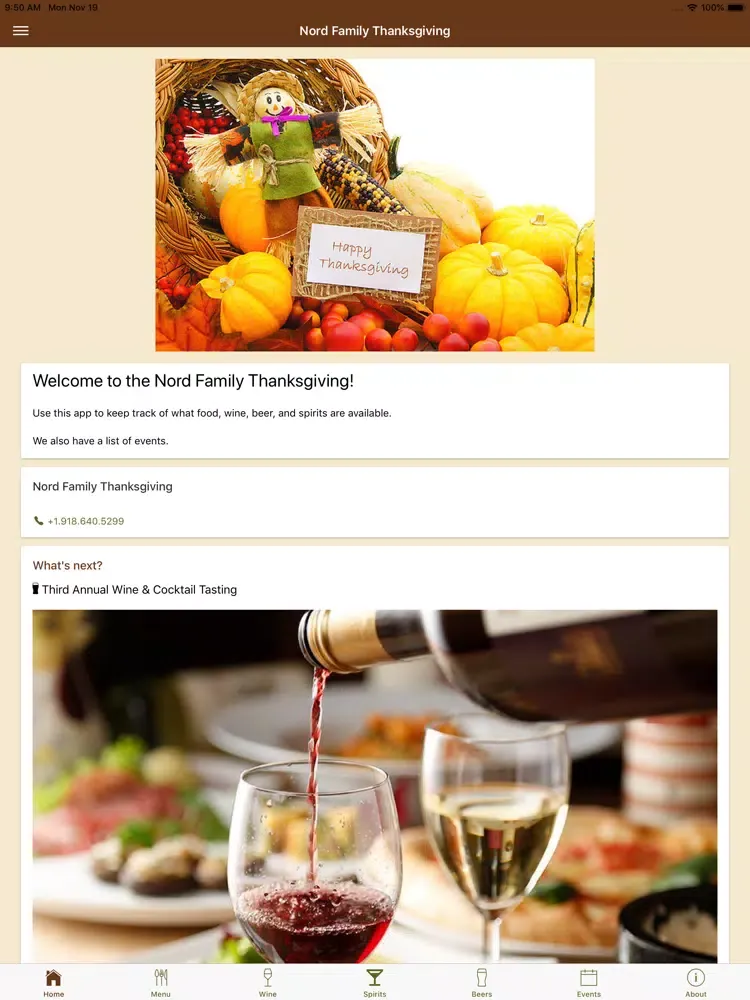 Tangkapan skrin Nord Family Thanksgiving iPad 