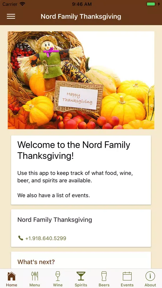 Tangkapan skrin Nord Family Thanksgiving