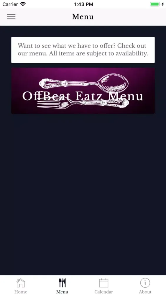 Zrzuty ekranu OffBeat Eatz
