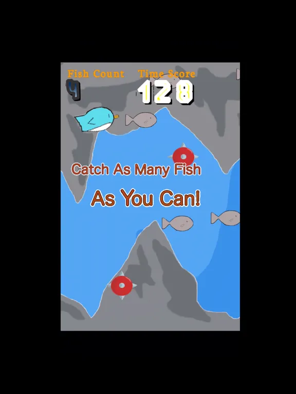 Tangkapan skrin Penguins Gotta Eat iPad 