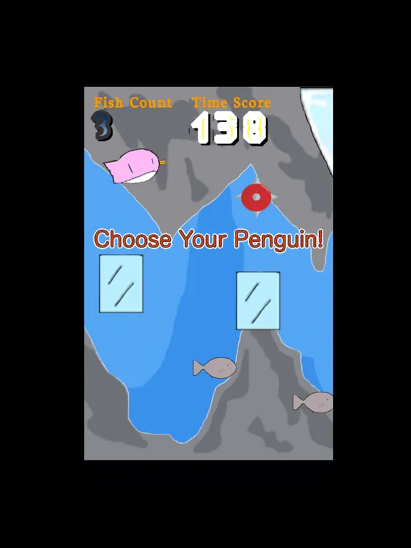 Tangkapan skrin Penguins Gotta Eat iPad 