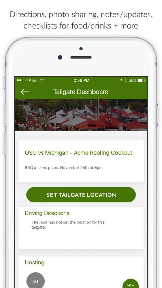 ภาพหน้าจอของ Tailgate Info