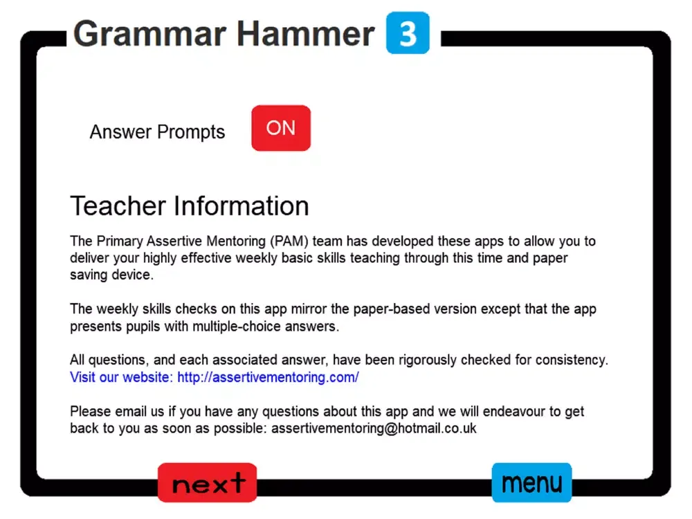 PAM Grammar Hammer 3 iPad  سکرین شاٹس