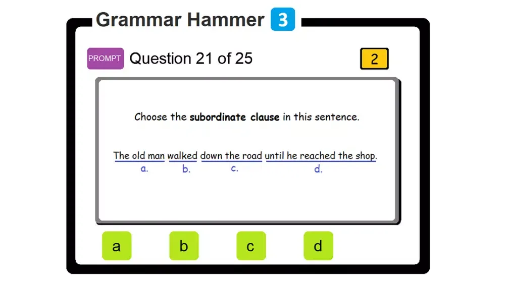 PAM Grammar Hammer 3 سکرین شاٹس