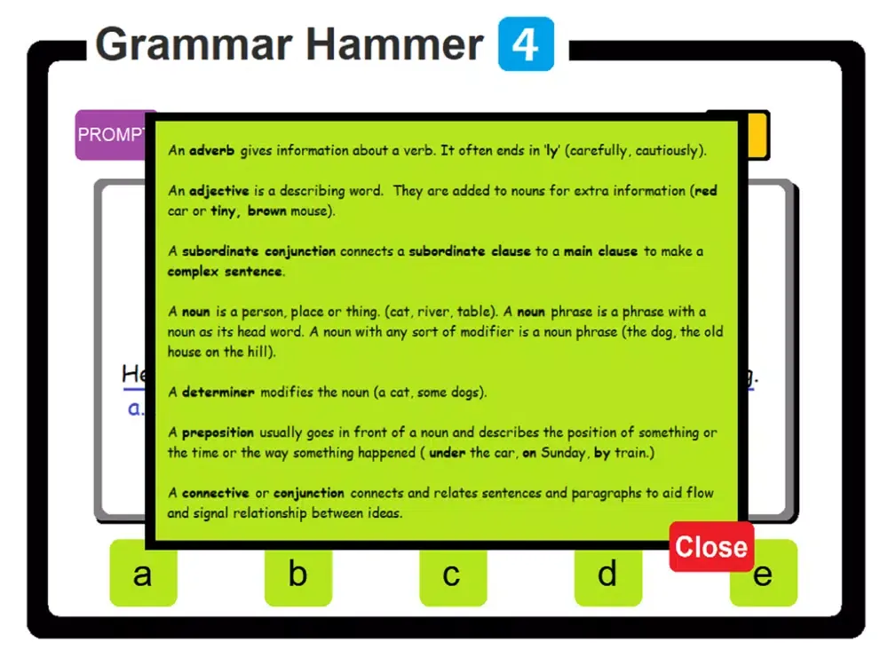 PAM Grammar Hammer 4 iPad  Screenshots