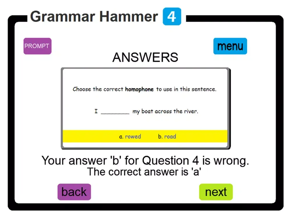 PAM Grammar Hammer 4 iPad  Screenshots