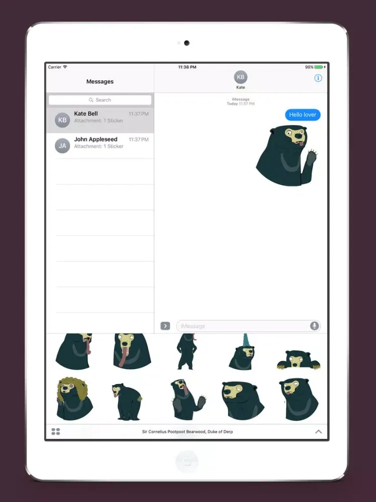ภาพหน้าจอของ Sir Cornelius Pootpoot iPad 