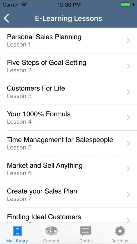 Zrzuty ekranu Brian Tracy's Success Library