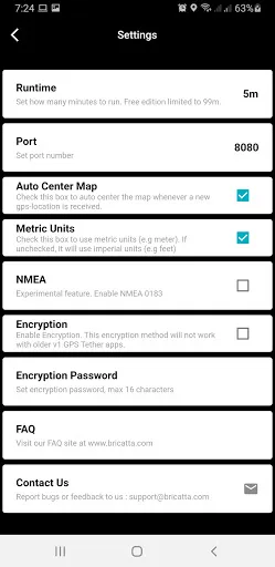 GPS Tether Server سکرین شاٹس