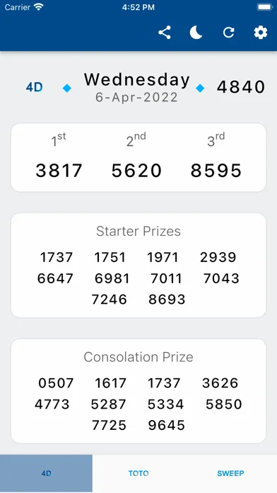 Singapore 4D Toto Results Ekran Görüntüleri