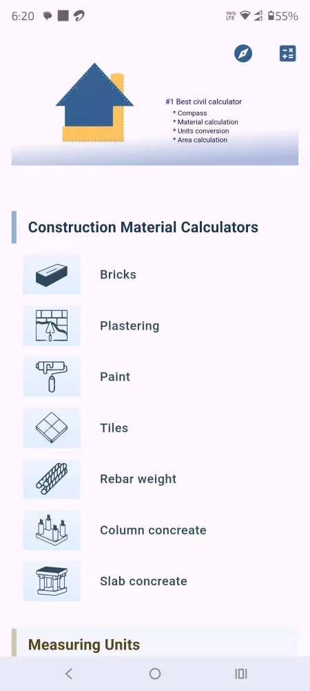 Tangkapan skrin Quick Construction Calculator
