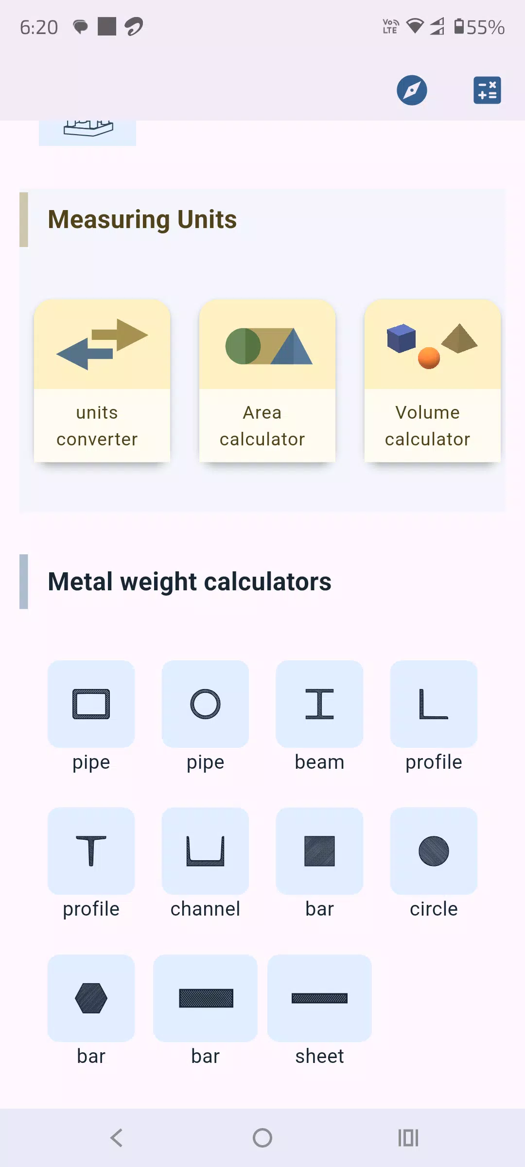 Captures d'écran de Quick Construction Calculator