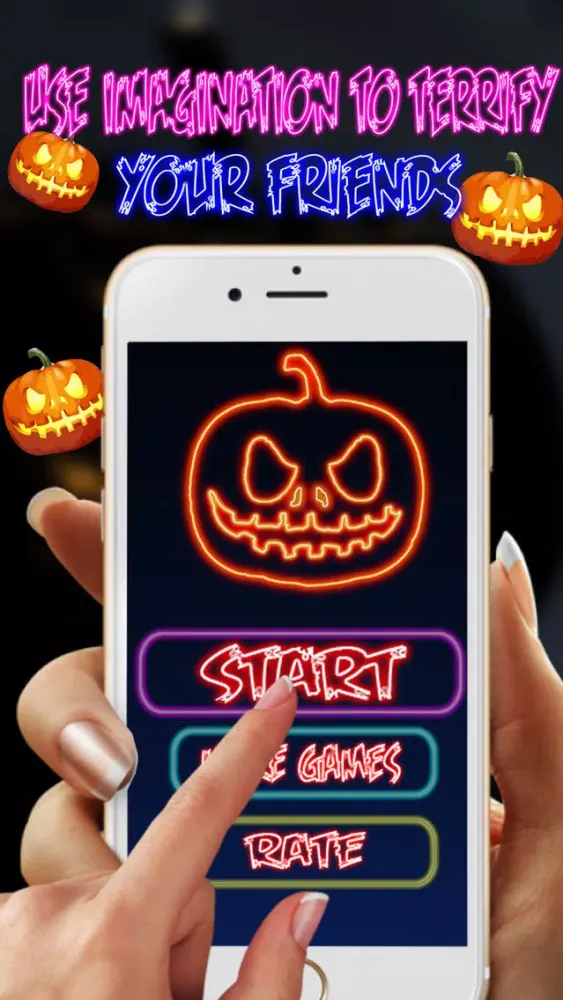 Capturas de tela do Draw Neon Pumpkin