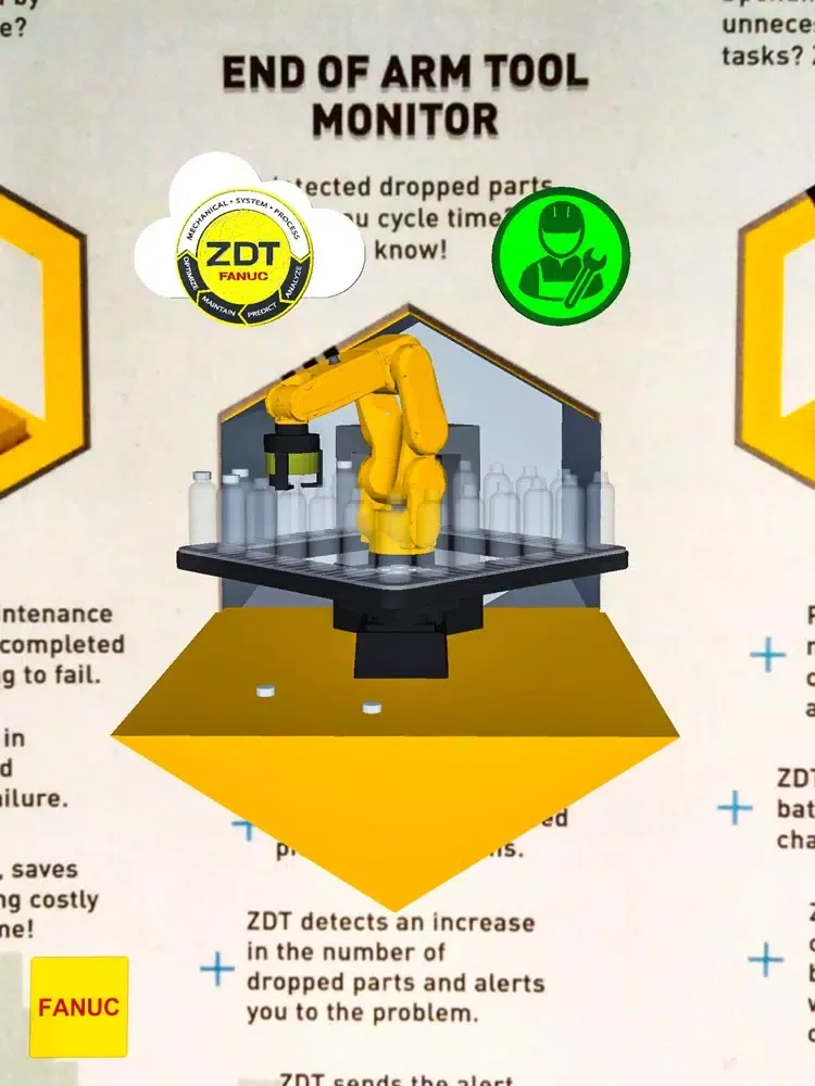 Zrzuty ekranu FANUC ZDT AR iPad 