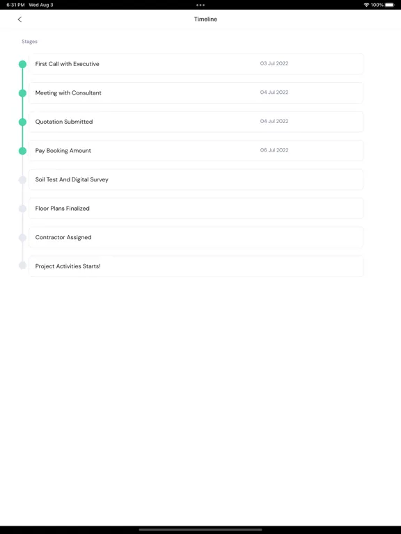 Screenshot di Brick&Bolt Customer iPad 