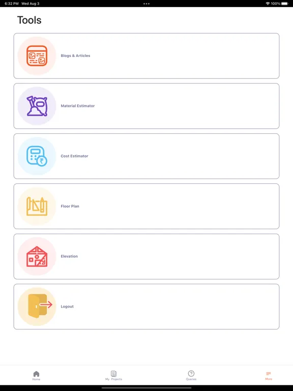 Screenshot di Brick&Bolt Customer iPad 