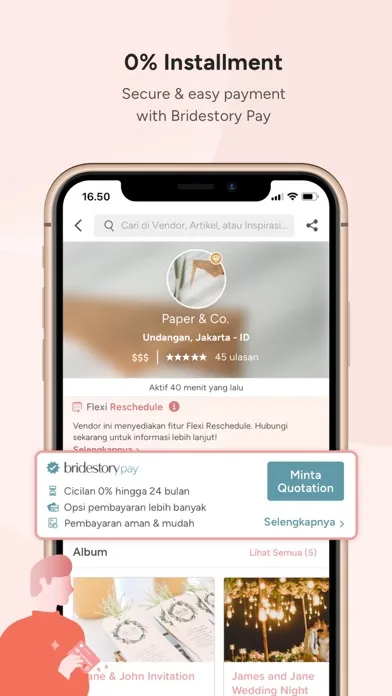 Tangkapan layar Bridestory