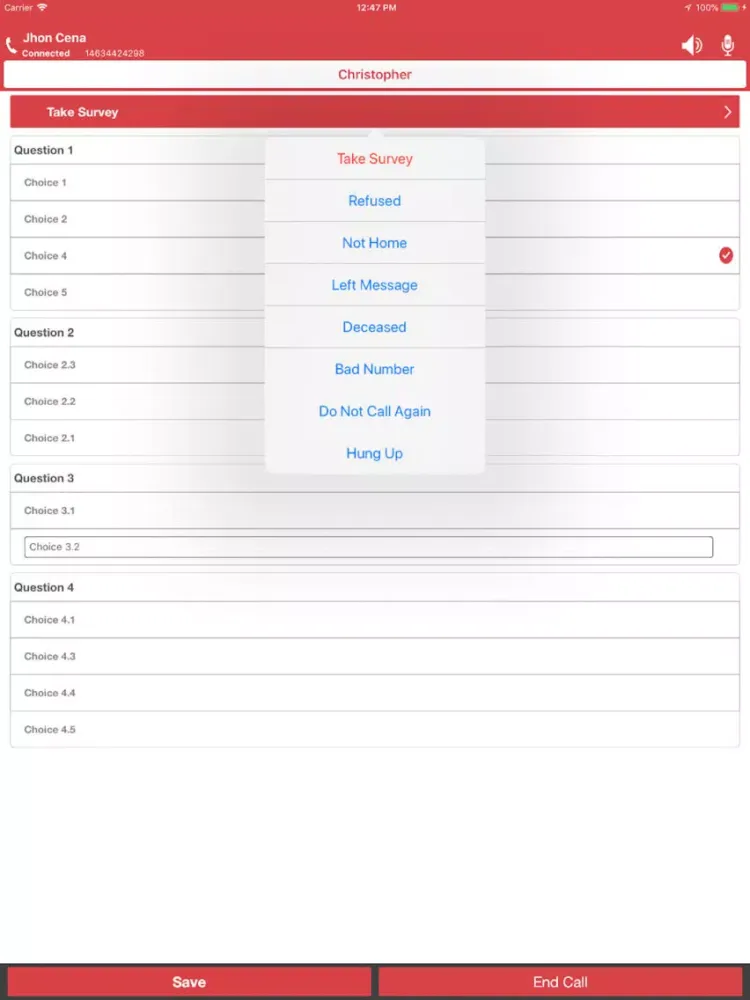 Zrzuty ekranu Advantage Cell Phone Dialer iPad 