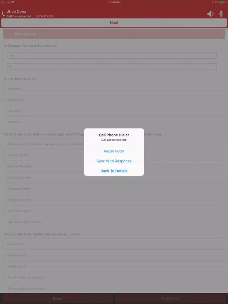 Zrzuty ekranu Advantage Cell Phone Dialer iPad 