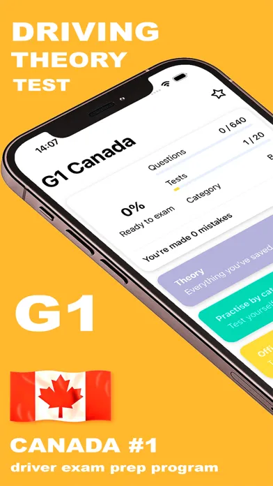 ภาพหน้าจอของ G1 Driving Theory Test Ontario