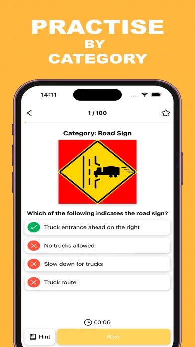 ภาพหน้าจอของ G1 Driving Theory Test Ontario