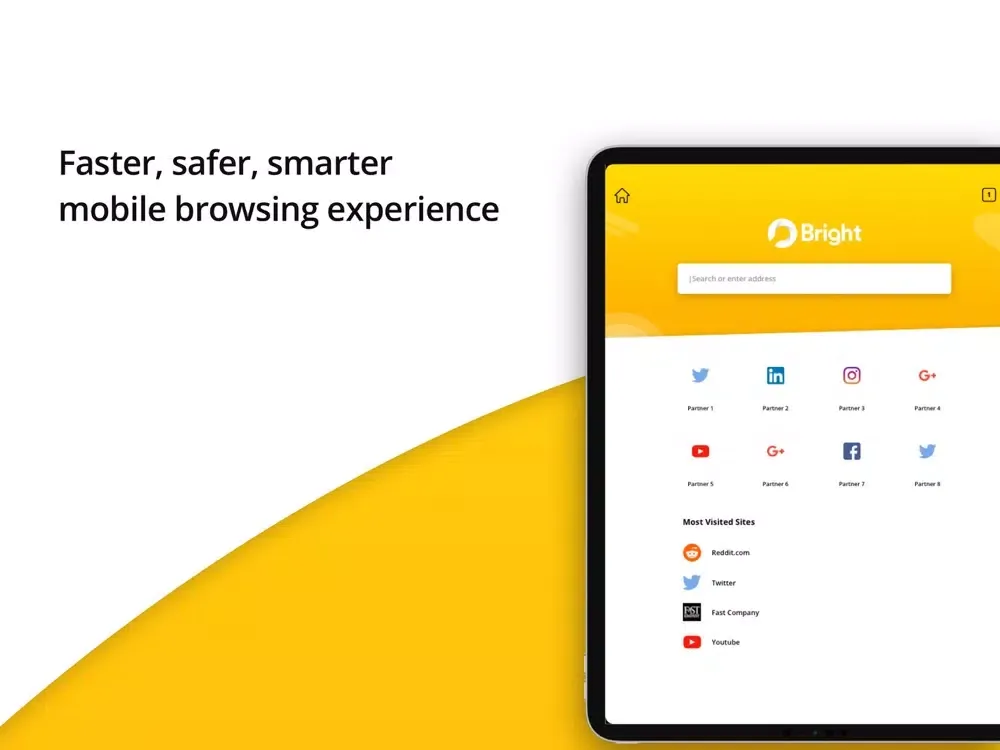 Captures d'écran de Bright Browser Mobile iPad 